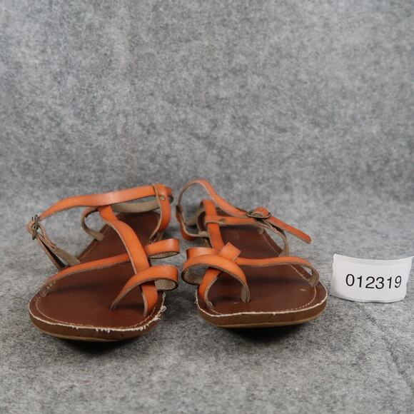 Mossimo Shoes Kids 5 Sandals Strappy Boho Flats Brown Buckle Strap Toe Ring - Picture 2 of 10